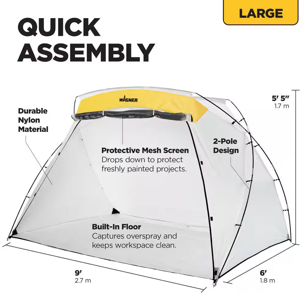 Spray Shelter 9 Ft. X 6 Ft. White Polyester