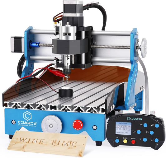 ROBO CNC Router 3018 Kit GRBL Control 3 Axis Plastic Acrylic PCB PVC Wood Carving Milling Engraving Machine, Metal CNC Machine Cutter XYZ Working Area 300X180X45Mm (ROBO CNC ENGRAVER)