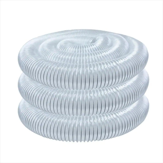 4 In. X 20 Ft. Flexible PVC Dust Collector Hose for Dust Collection System, Clear Color