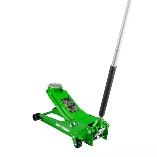 3-Ton Low Profile Floor Jack with Quick Lift in Green