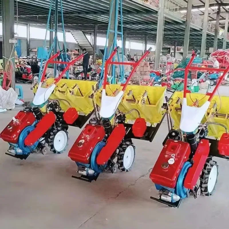 Garlic Planting Machine Seeder Sower Hand Push Three Point Tractor Mounted 4 Row Garlic Planter