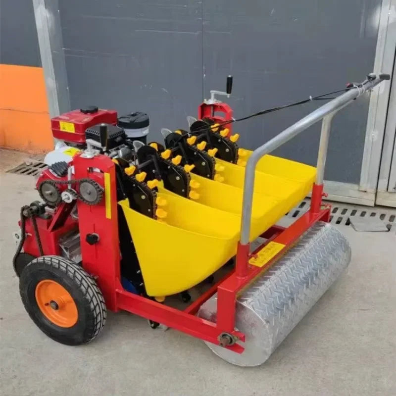 Garlic Planting Machine Seeder Sower Hand Push Three Point Tractor Mounted 4 Row Garlic Planter